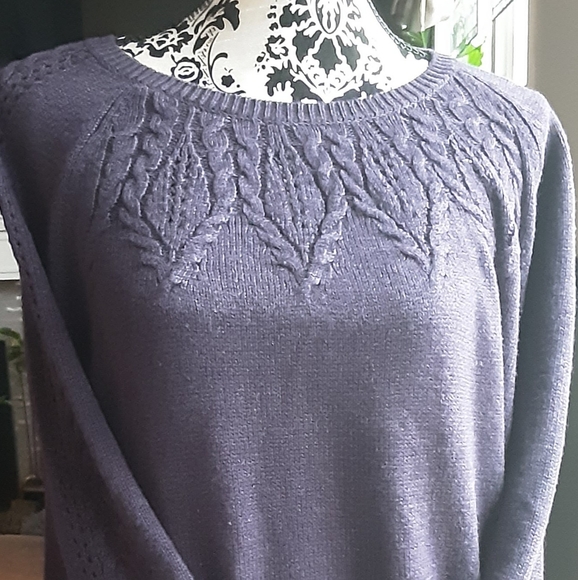 WOMENS RELAXED PURPLE SWEATER XL - Picture 3 of 4